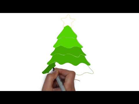 480x360 Download How To Drawing Christmas Tree Easy Drawing For Kids