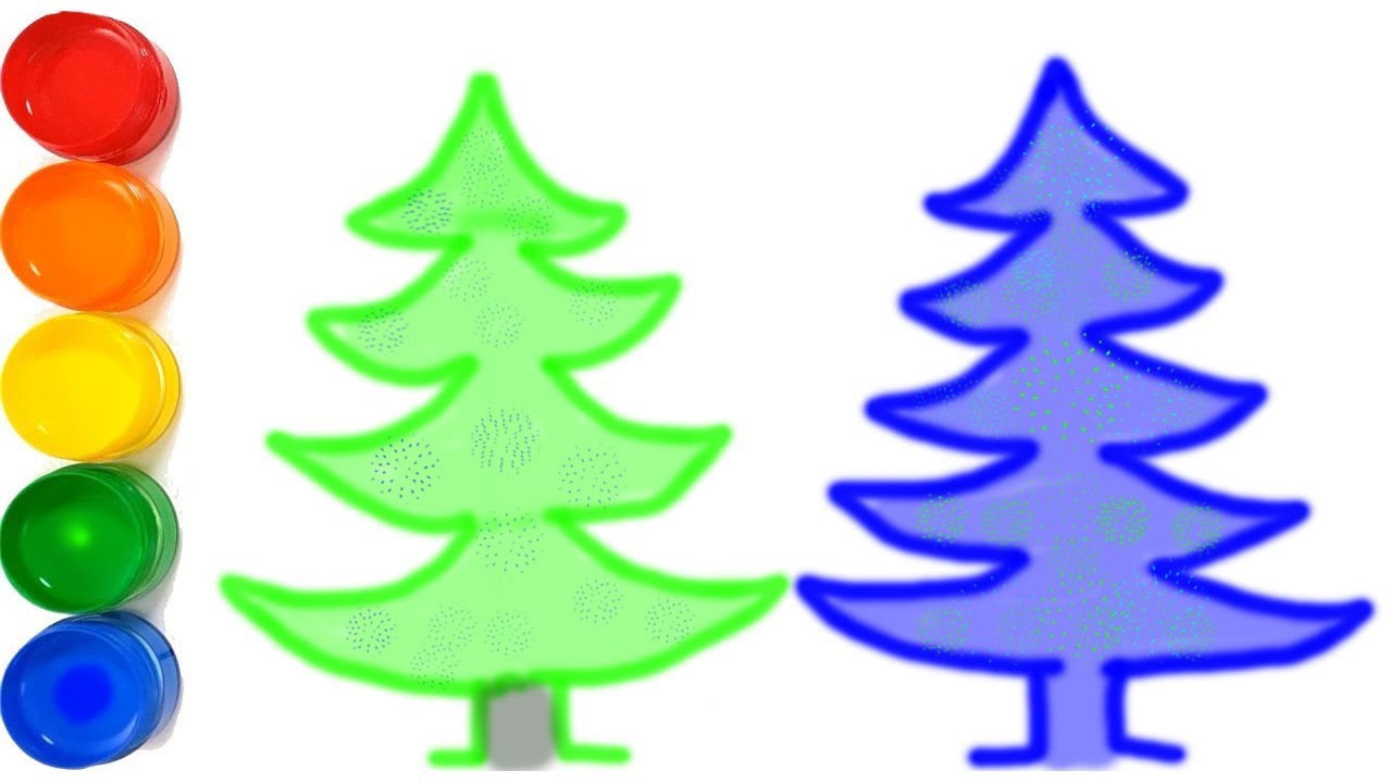1280x720 Drawing A Christmas Tree For Kids