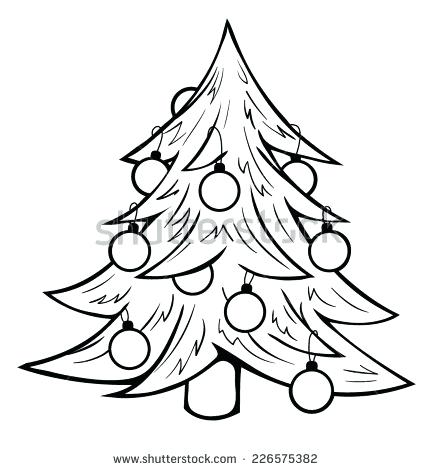 430x470 Draw Christmas Tree Tree Outline Stock Images Royalty Free Images