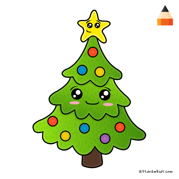 600x600 How To Draw Christmas Tree