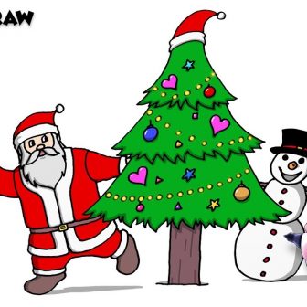 336x336 Christmas Tree Drawing