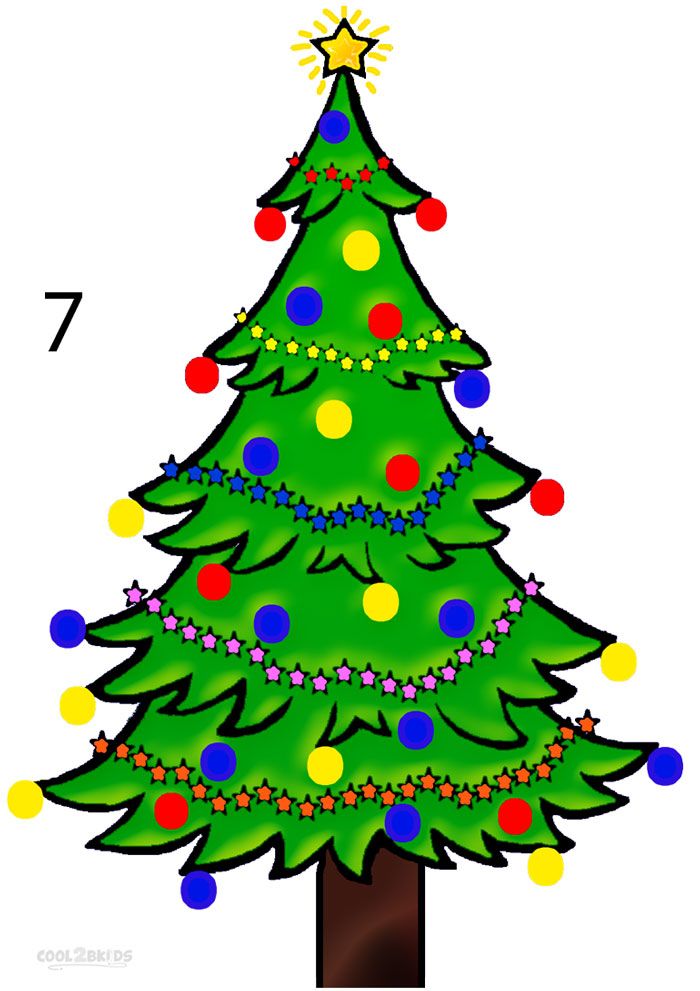 700x991 How To Draw A Christmas Tree