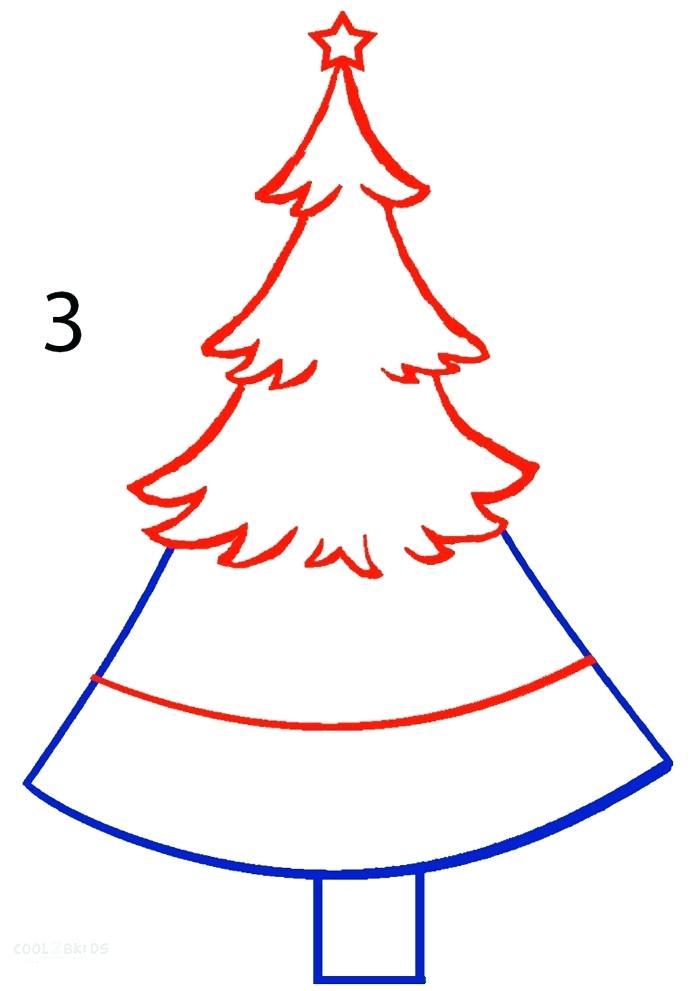 700x991 christmas tree drawing how to draw a tree step christmas tree