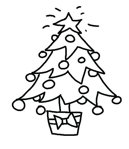 423x487 Drawing Of Christmas Add The Trunk And Pot Christmas Tree Drawing