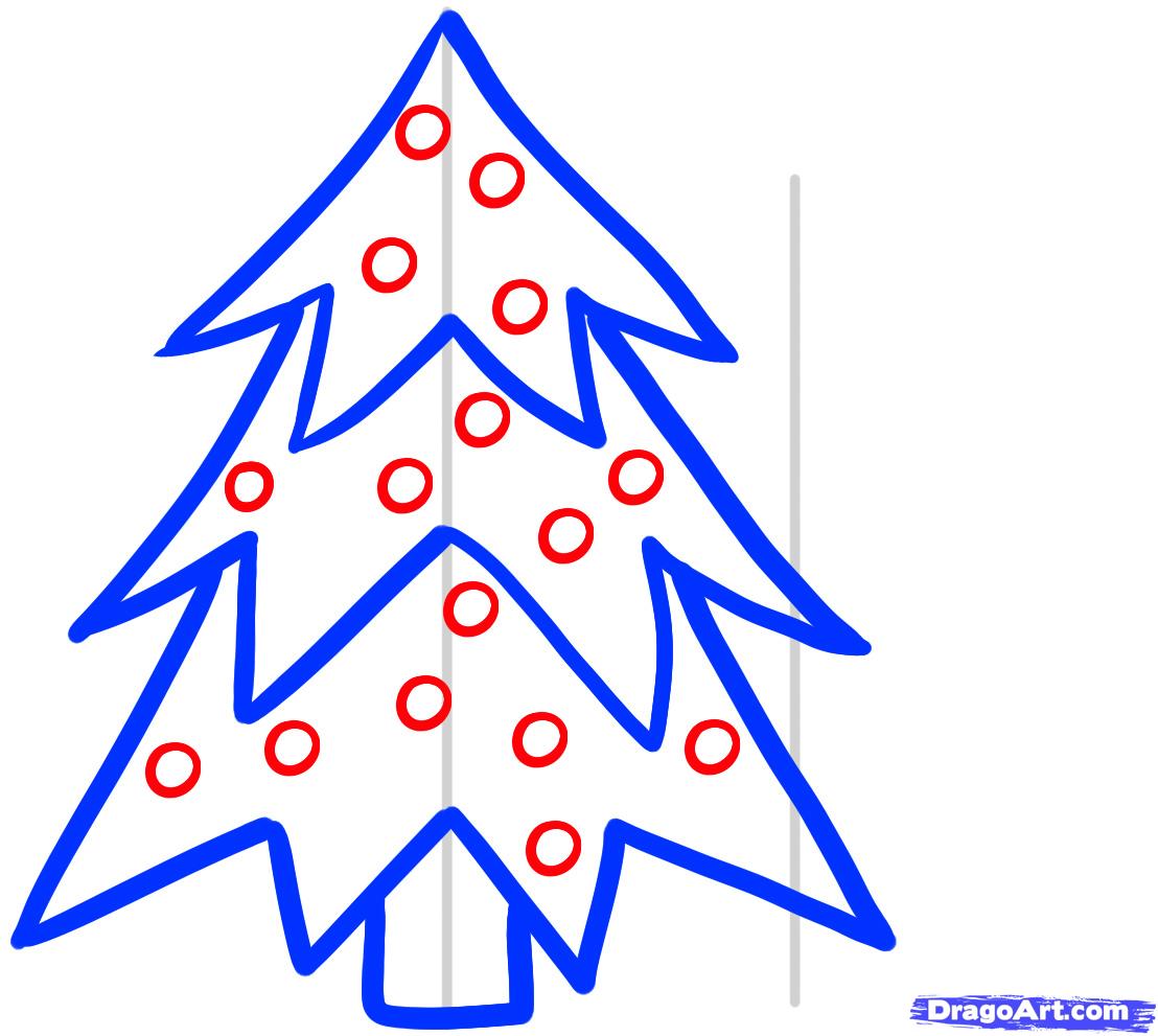 1108x991 How To Draw A Small Easy Christmas Tree