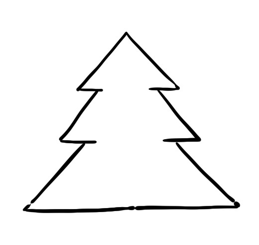 520x491 Steps To Draw A Christmas Tree