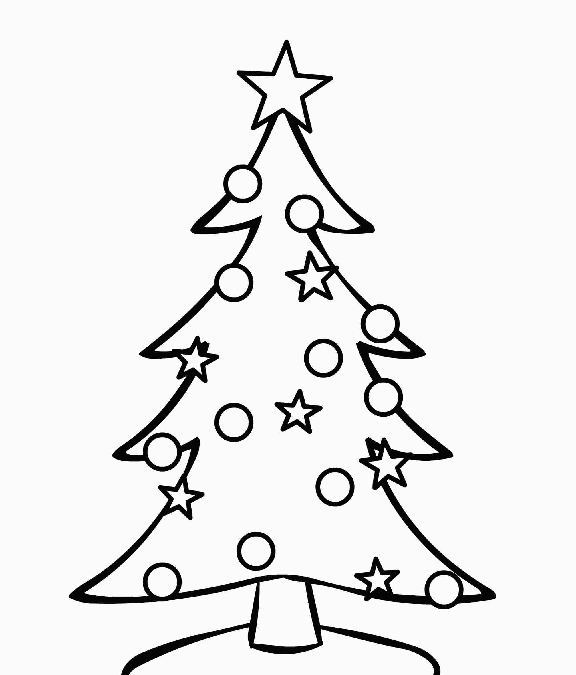 Christmas Tree Drawing Template | Free download on ClipArtMag