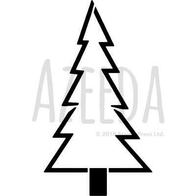 400x400 Large 'christmas Tree' Wall Stencil Template