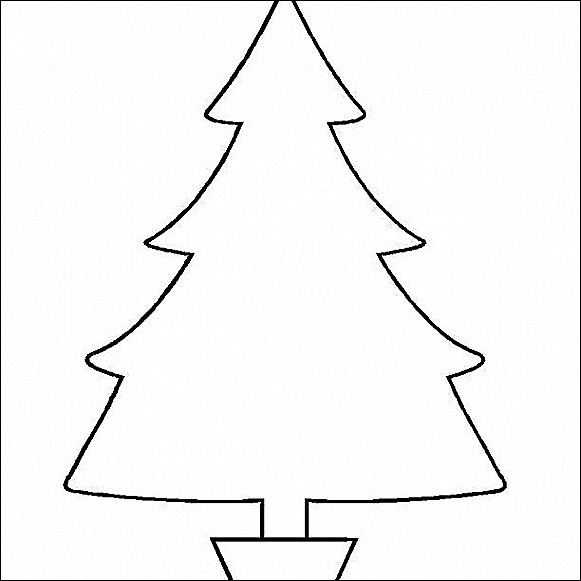 581x581 Skinny Christmas Tree Coloring