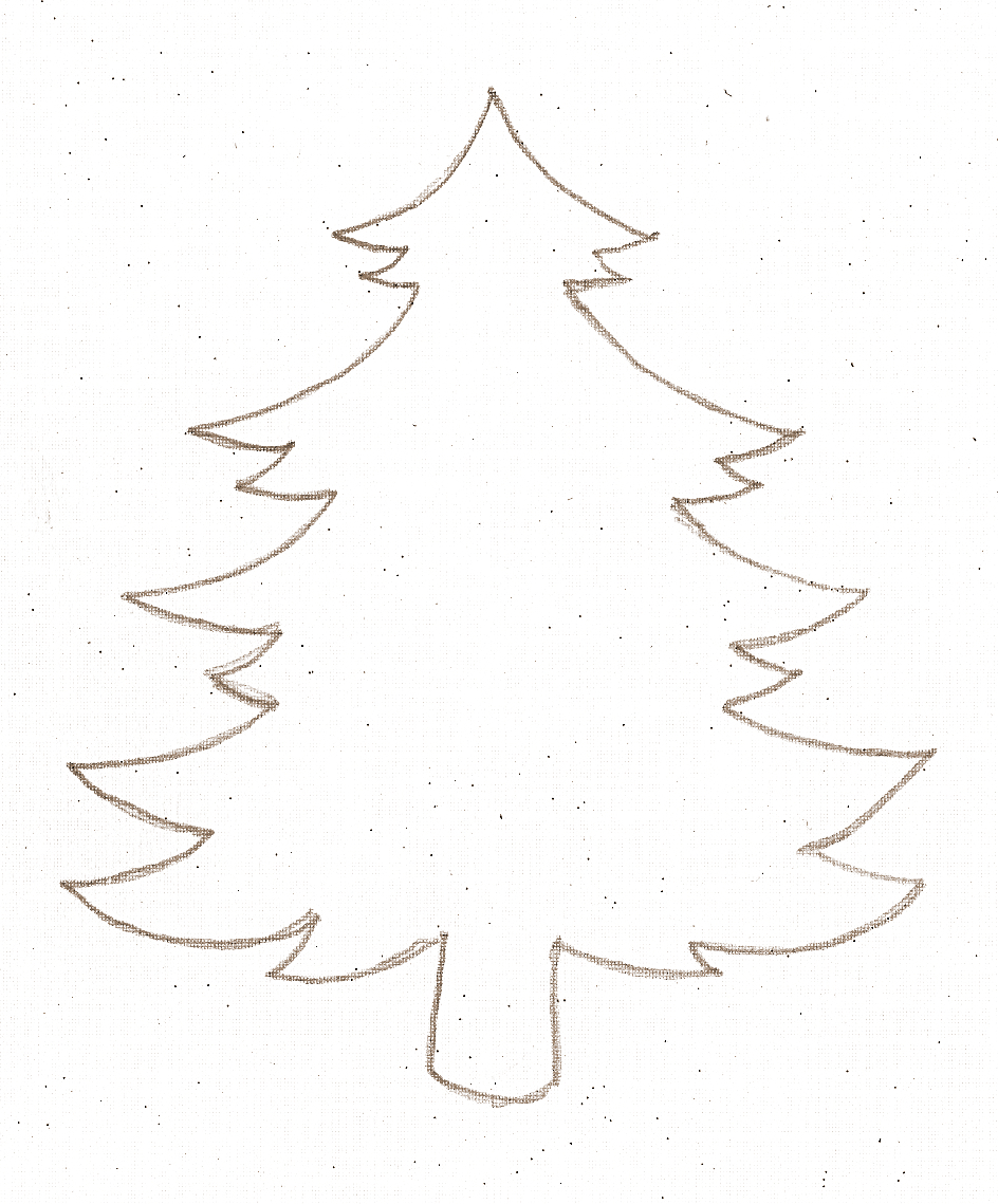 944x1139 Best Photos Of Christmas Tree Drawing Template