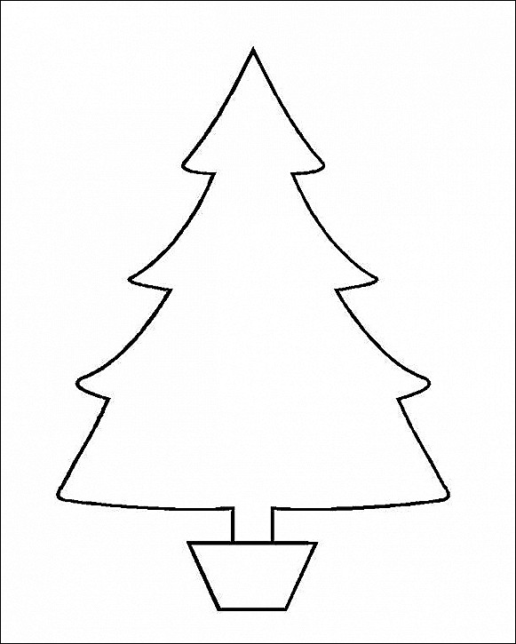 Christmas Tree Drawing Template | Free download on ClipArtMag