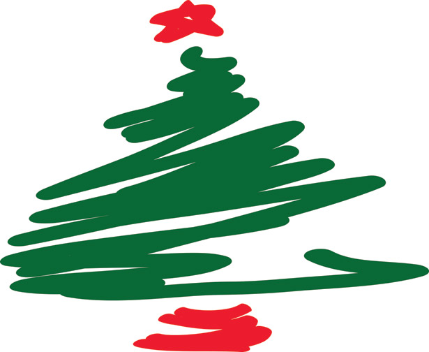 615x504 Freehand Christmas Tree Drawing Free Stock Photo