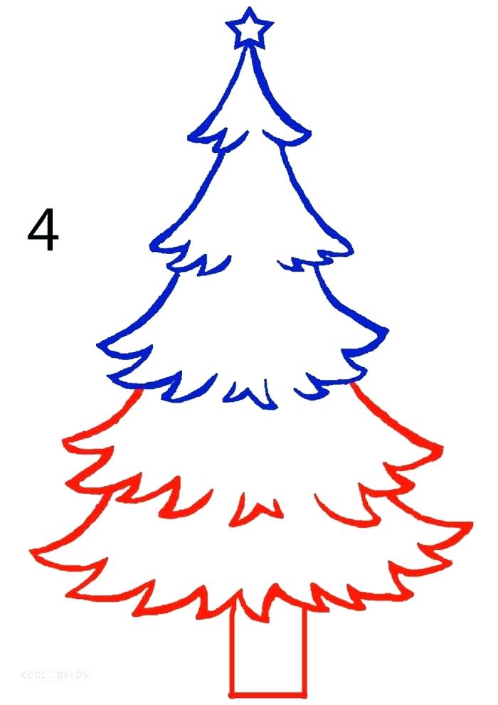 700x991 How To Draw And Decorate A Christmas Tree Color The Tree Drawing