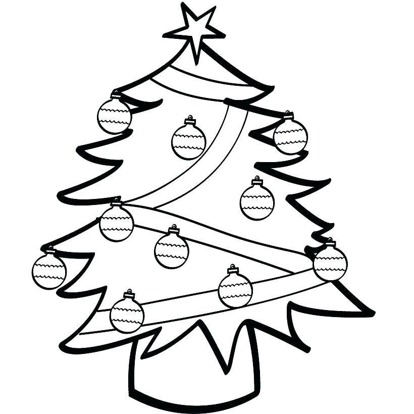 820x820 Christmas Tree Printable Coloring