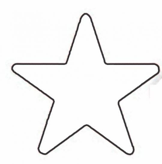 540x548 Christmas Tree Star Template