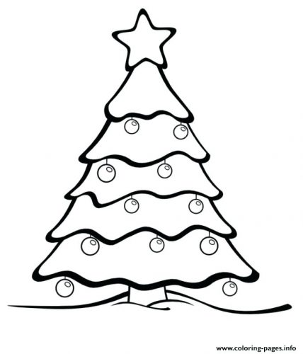 428x500 Coloring Pages Christmas Tree Star Coloring