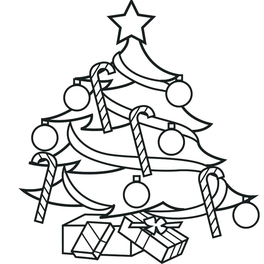 Christmas Tree With Presents Drawing