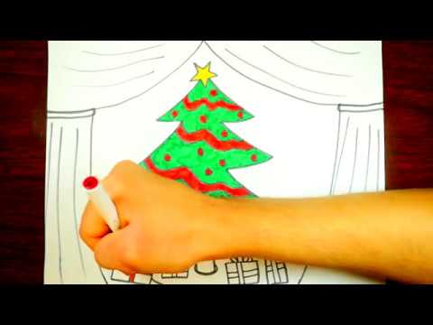 480x360 How To Draw A Christmas Tree With Presents