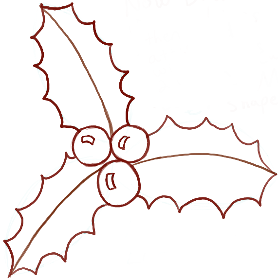 571x574 Easy To Draw Christmas Drawings Fun For Christmas Halloween