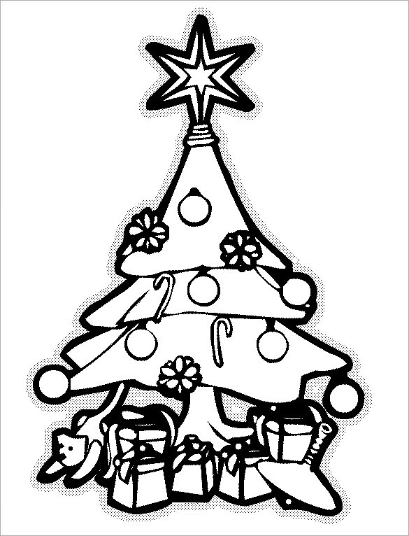 585x766 Christmas Tree Templates