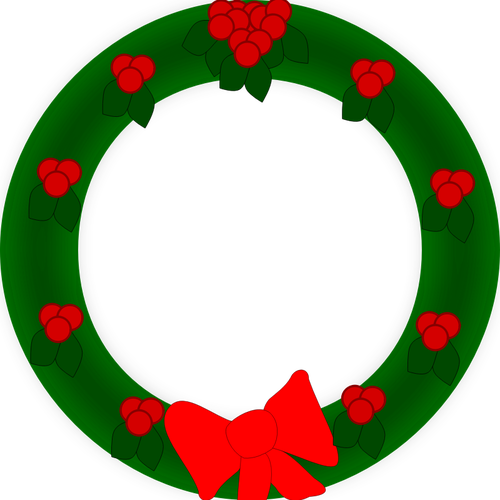 500x500 Christmas Wreath Vector Drawing