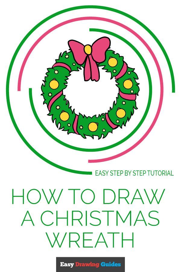 600x900 How To Draw A Christmas Wreath