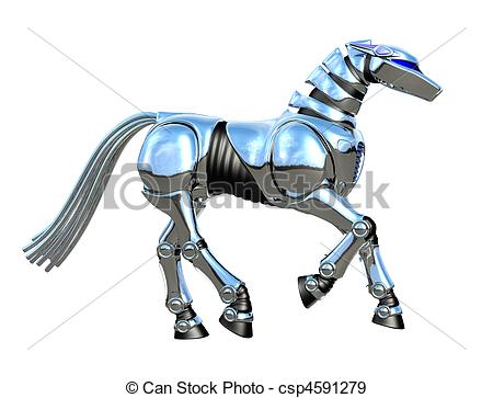 450x363 Chrome Robot Horse
