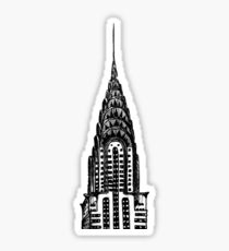 210x230 chrysler building drawing stickers redbubble