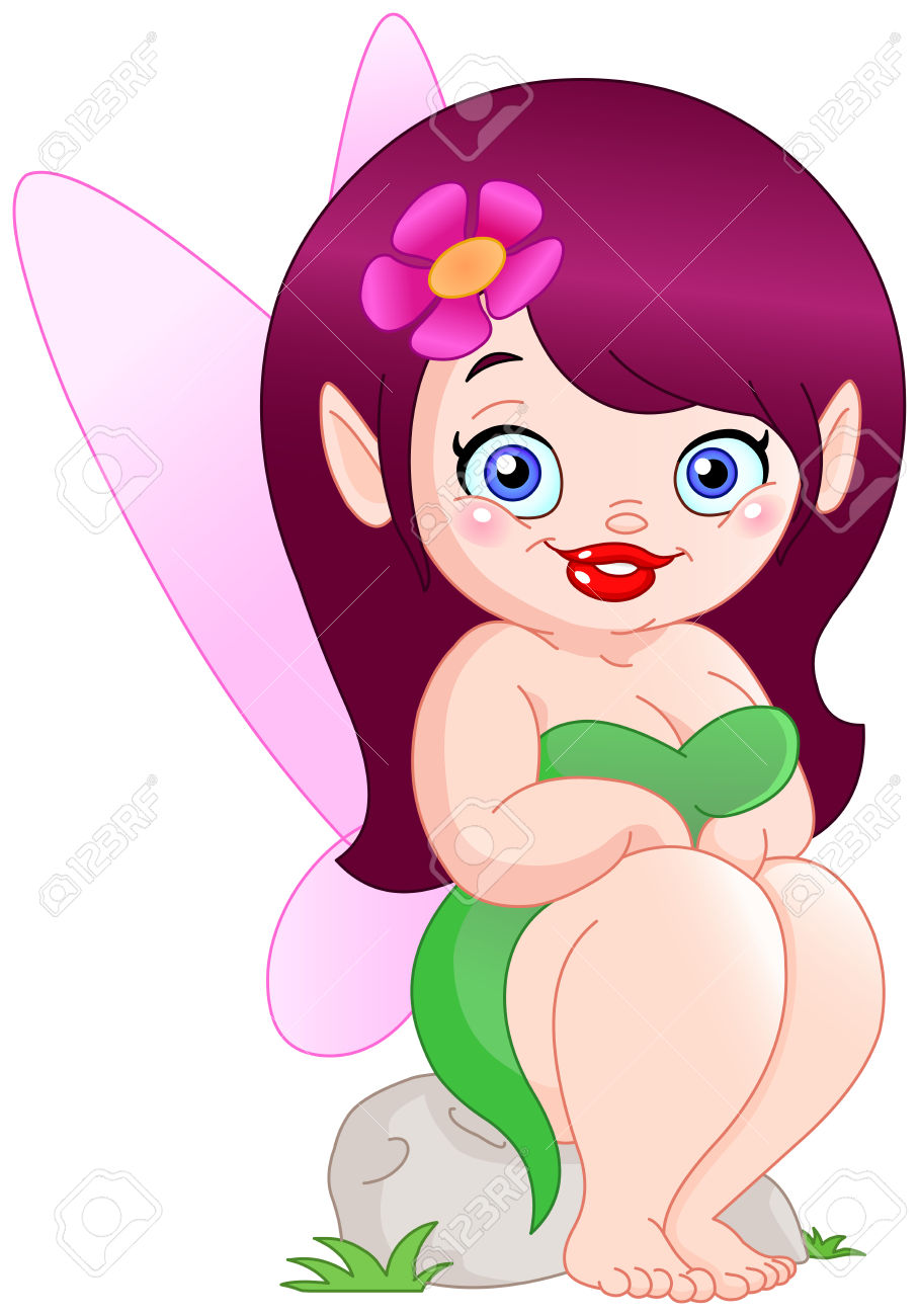 908x1300 Fat Cartoon Lady Group With Items