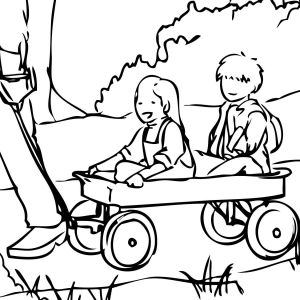 300x300 Covered Wagon Coloring