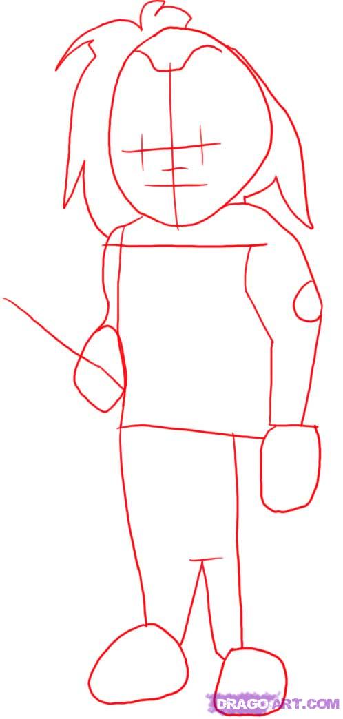 498x1044 How To Draw Chucky From Childs Play, Step