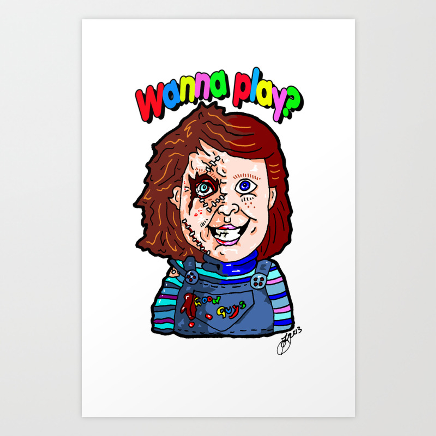 1500x1500 Chucky Wants To Play! The Good Guy From Child's Play Art