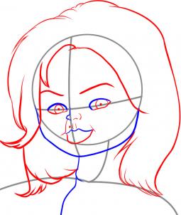 255x302 Drawing Printout How To Draw Bride Of Chucky