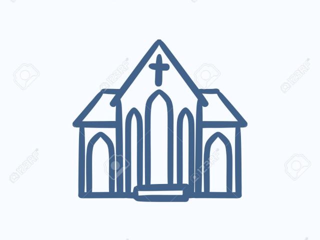 640x480 Free Drawn Church, Download Free Clip Art