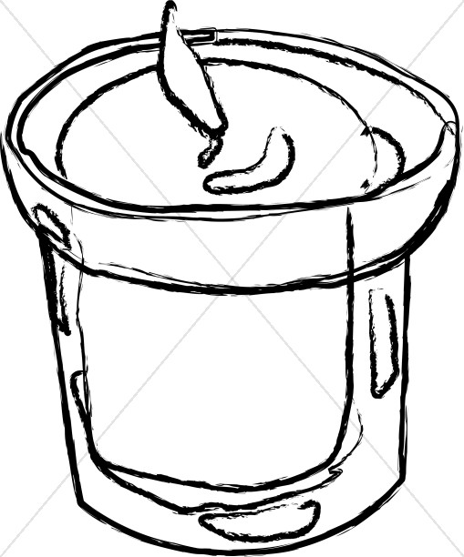 509x612 Small Candle In Outline Church Candle Clipart