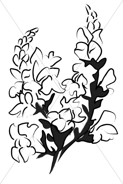 411x612 Altar Flower Bouquet Sketch Church Flower Clipart