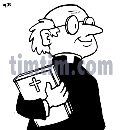 425x454 Free Drawing Of A Priest Bw From The Category Church Religion