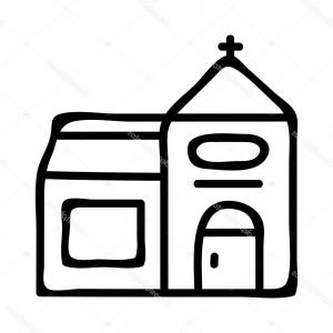 300x300 Church Icon Drawing Building Line Royalty Free Cliparts Vectors