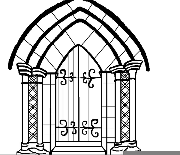 600x518 Free Clipart Of Church Doors Free Images