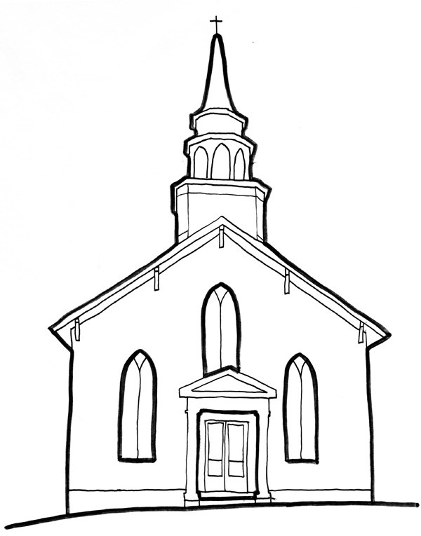 Church Line Drawing | Free download on ClipArtMag