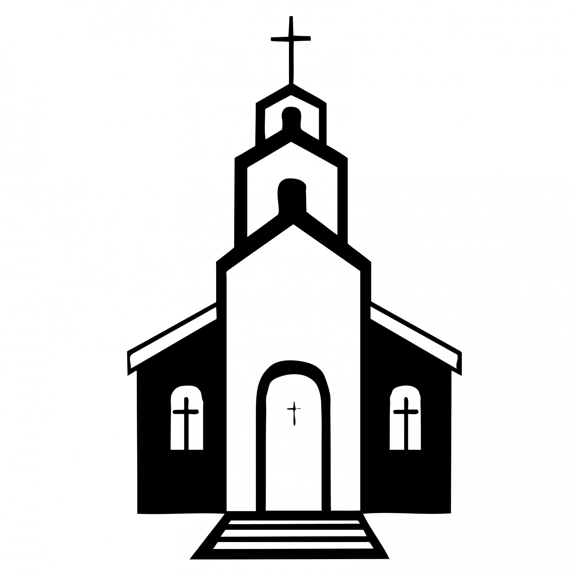 Church Outline Drawing