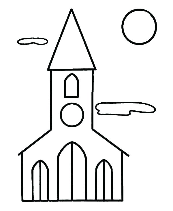 600x734 Church Coloring