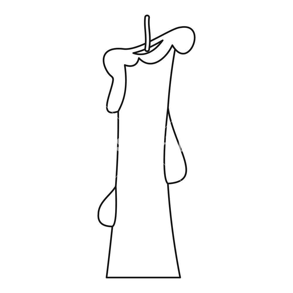 1000x1000 Church Candle Icon Outline Illustration Of Church Candle Vector