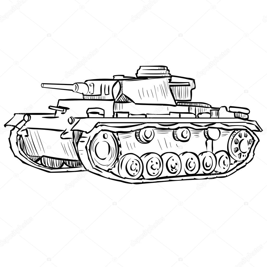 Churchill Tank Drawing