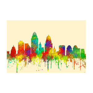 300x300 Cincinnati Ohio Skyline Digital Art
