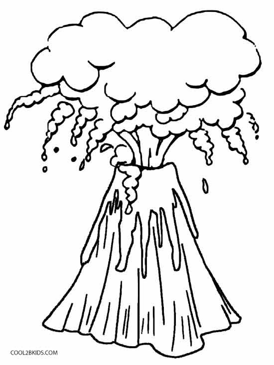 550x733 Printable Volcano Coloring Pages For Kids