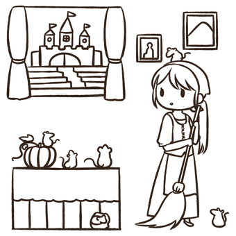 340x340 Free Cliparts Line Drawing Cinderella