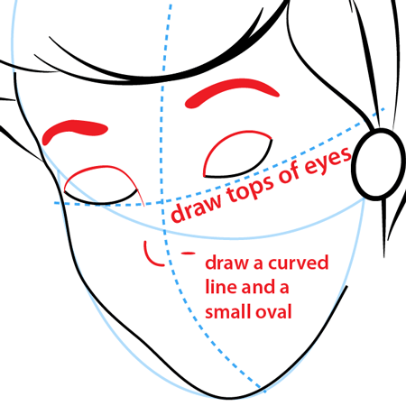 450x450 How To Draw Cinderella's Face With Easy Step