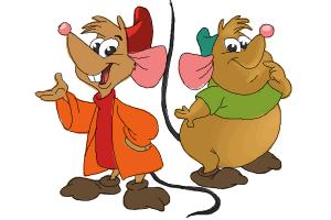 300x200 How To Draw Gus Gus And Jaq From Cinderella