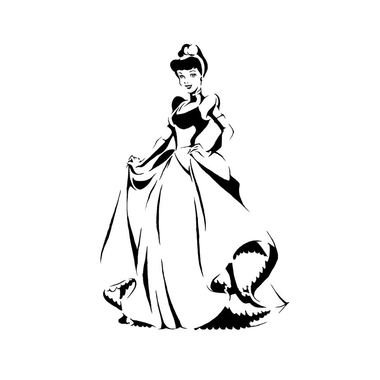380x380 Disney Princess Cinderella Decorating Stencil